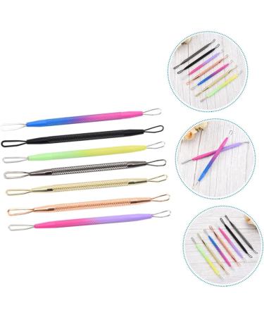 7pcs Double-headed Extrusion Ring Pimple Tools Pore Cleaner Pimple Removers Pimple Needle Cosmetic - Buy Online on GoSupps.com