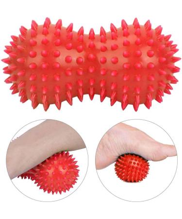 PVC Erdnuss-Stuchel Massage Ball - Fitness & Muscle Relaxation for Back & Feet | Acupressure & Fascia Relief (Red) - Buy Online on GoSupps.com