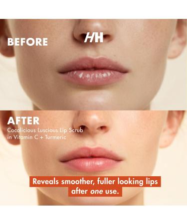 Handmade Heroes Turmeric & Vitamin C Lip Scrub Set 2 Pack Natural Vegan Sugar Polish Lip Exfoliator - Brightening & Conditioning for Dark Dry Chapped Lips - Buy Online on GoSupps.com