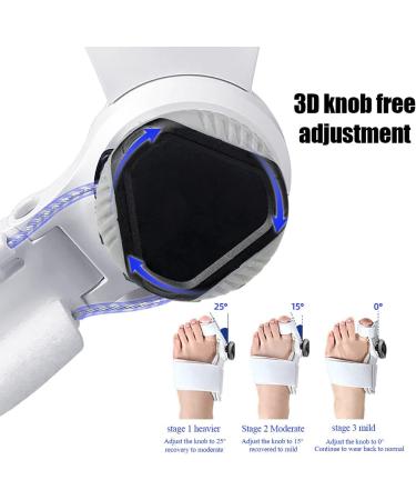 TPARIS Bunion Corrector - Adjustable Hallux Valgus Corrector with 3D Knob | Orthopedic Supplies for Bunion Relief and Foot Care | White Buckle - Buy Online on GoSupps.com
