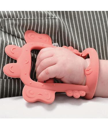 PETINUBE Anti-Dropping Silicone Baby Wrist Teether - Soothing Pacifier for Infants 3+ Months - Made in Korea - Crab + Bear Design - Buy Online on GoSupps.com