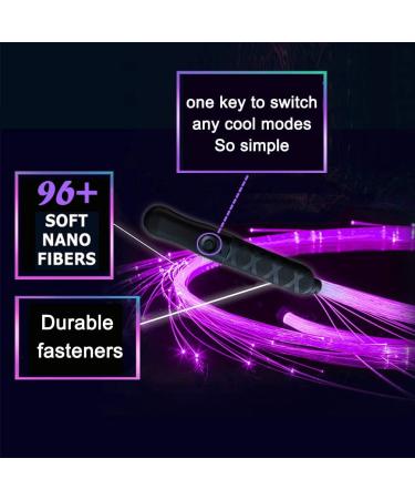 Blueple Rechargeable 6ft Fiber Optic Whip | Multi-Color LED Pixel Whip for Dance | Light Up 360 Swivel Sparkle Flow Toy - Buy Online on GoSupps.com