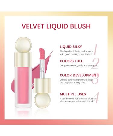 Long-lasting Liquid Blush Natural Hydrating Rouge Blush Long Lasting and Lightweight Makeup (7.5ml 05) 7.5ml 05 - Buy Online on GoSupps.com