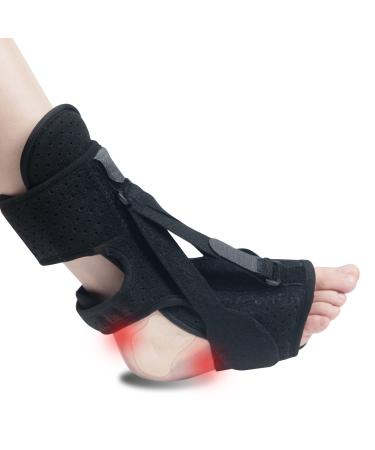 XRUIDI Plantar Fasciitis Relief Brace, Upgrade Plantar Fasciitis Night Splint with Arch Support, Foot Support Brace with 3 Adjustable Straps, Relief Foot Drop, Achilles Tendonitis, Heel Pain (Black)