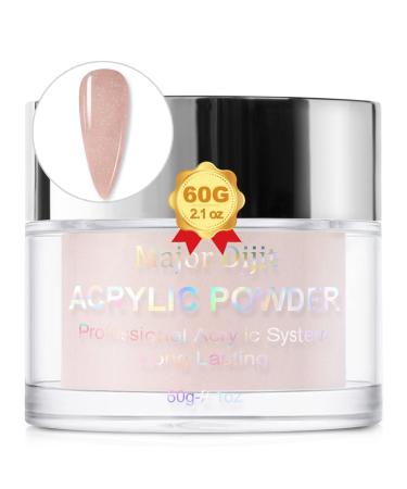 Major dijit 60g acrylic powder brown acrylic nail powder capacity professional polymer for 3D French nail manicure extension nail carving durable beauty gifts (brown)