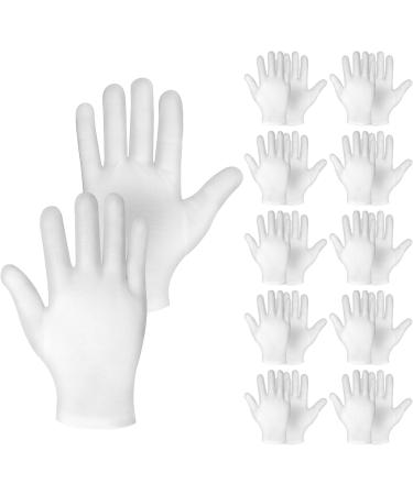 WLLHYF 10pairs(20 Pcs) White Cotton Gloves 100% Premium Cotton Moisturizing Gloves for Dry Hands & Eczema Spa Coin Jewelry Silver Inspection Lotion Gloves Overnight for Women & Men - Buy Online on GoSupps.com