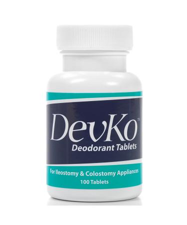 Devko Ostomy Pouch Deodorizer/Deodorant Tablets Charcoal 100 Tablets
