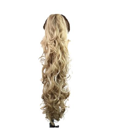 FRCOLOR 26-inch long Unordinary curls Klue clip ponytail extensions synthetic clip in cordel curly ponytail hair part pine clip hair extensions (16)