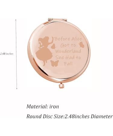 FEELMEM Cartoon Compact Mirror - Alice Inspired Gift Before Alice Got to Wonderland (Before Alice-Mirror) - Buy Online on GoSupps.com