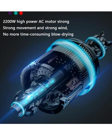TIYETA Hair Dryer 2200W Salon Performance AC Motor Hair Dryer Negative Ionic Blow Dryer with Concentrator and Diffuser Black - Buy Online on GoSupps.com