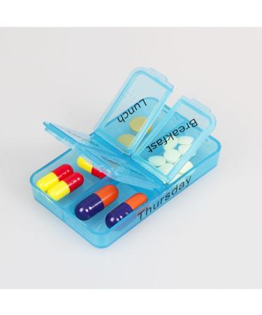 28 Compartment Daily Pill Case | Weekly Pill Organizer for Vitamins & Medications | Travel-Friendly Medication Planner - Buy Online on GoSupps.com