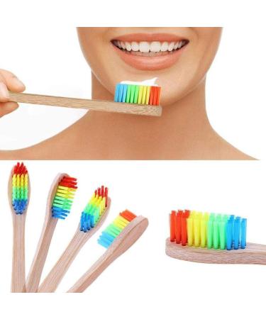 20pcs Bamboo Toothbrush Set with Case - BPA-Free Activated Carbon Sustainable Pure Bamboo for Healthy White Teeth - Eco-Friendly Travel Toothbrush in Rainbow Color - Buy Online on GoSupps.com