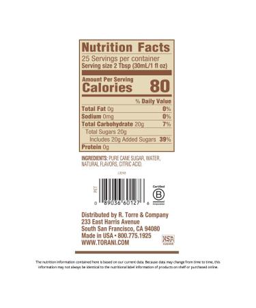 Torani Puremade Vanilla Syrup - 25.4 oz | Natural Flavoring for Drinks & Desserts - Buy Online on GoSupps.com