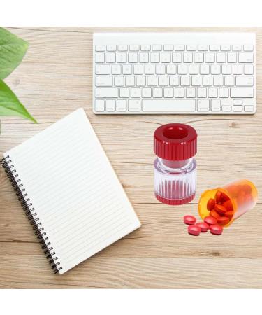 Pill Crusher Container - Portable Plastic Grinder for Tablets - Multifunction Cylindrical Design - Red - Buy Online on GoSupps.com