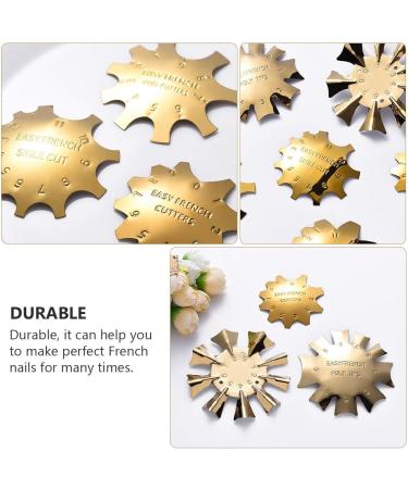 Uonlytech 6 Pieces Golden French Manicure Moulding Templates - Perfect Fingernail Making Kits for Nail Art Enthusiasts - Buy Online on GoSupps.com