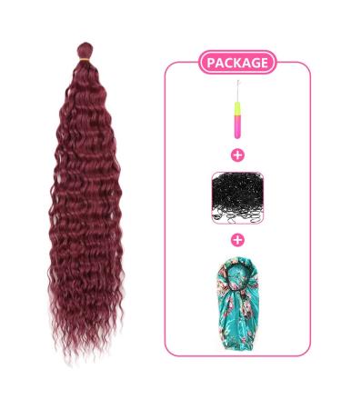 22 Deep Twist Crochet Hair - 3 Packs Ocean Wave Curly Bohemian Braids | Synthetic Hair Extensions for Women & Girls - Buy Online on GoSupps.com