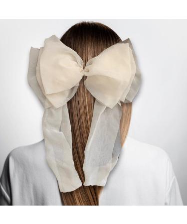 Hair Bows for Women Chiffon Bow Hair Clips Hair Barrettes for Women Hair Accessories for Women Girl - Buy Online on GoSupps.com
