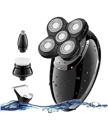 4 in1 Mens Electric Razor Dry Wet Waterproof Man Rotary Shaver Portable Facial Cordless Shaver Travel Easy to Operate and Store