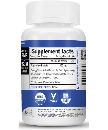 Buy Agmatine Sulfate 100 Grams - Premium Quality International Shipping Available - Buy Online on GoSupps.com