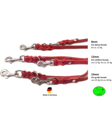 Adjustable Dog Liner for Small & Large Dogs 2.80m x 15mm Red High-Quality Double Linen Leash - Buy Online on GoSupps.com