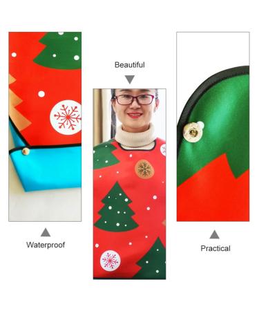 KESYOO Adult Christmas Bib Lovely Tree Pattern Bib Waterproof Bib Old Man Eating Bib for Christmas Holiday Party Supplies - Buy Online on GoSupps.com
