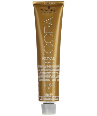 Schwarzkopf Igora Royal Anti-Age Permanent Color Creme 5-80 Light Brown Red - 60ml | International Shipping Available - Buy Online on GoSupps.com