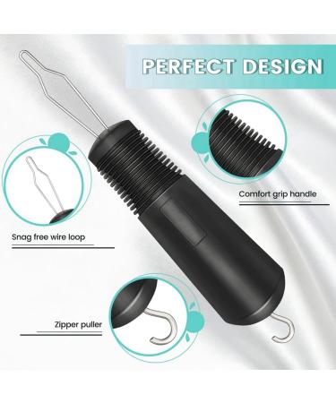 ALGONETO 2Pcs Button Hook Tool with Non- Grips to Help with Shirts Coats Button Hook Aids for the Elderly and Arthritic - Buy Online on GoSupps.com