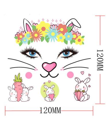 8pcs Kids Animal Face Tattoo Set - Water Transfer Butterfly Sticker for Halloween & Parties - Buy Online on GoSupps.com