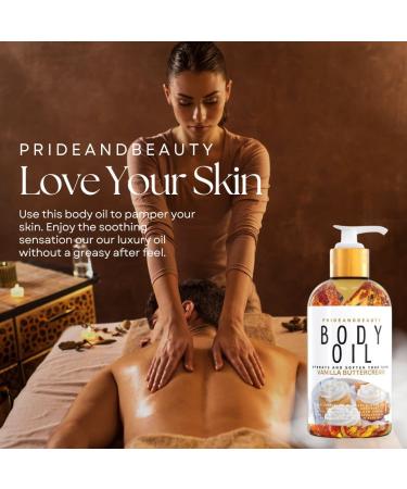 PrideandBeauty After Shower Oil. Skin Hydrating Oil. Body Oil Scented. Body Oils For Women Dry Skin. (Vanilla Buttercream) (8 OUNCES Vanilla Buttercream) - Buy Online on GoSupps.com