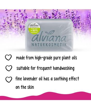  Alviana Lavender vegetable oil soap 100g - Buy Online on GoSupps.com