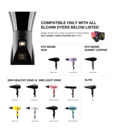 Elchim Hot Honey Care Anti-Frizz and Gloss System with Blow Dry Starter Kit + Sublime Liss Smoothing Treatment - Buy Online on GoSupps.com