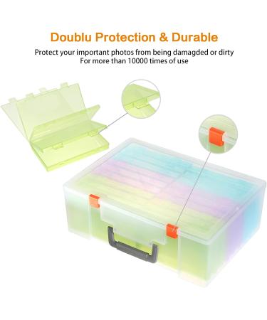 Extra Large 4x6 Photo Storage Box Organizer - Acid-Free Plastic Case for Stickers, Stamps, and Seeds - 18 Inner Boxes - Multicolor - Buy Online on GoSupps.com