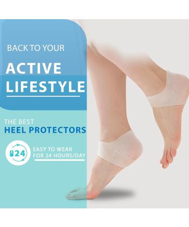 Buy Heel Protectors & Plantar Fasciitis Relief Gel Cups Cushions for Blisters Cracked Feet & Spurs Soft Support for Men & Women - Buy Online on GoSupps.com