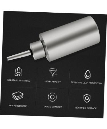 Zerodeko 1pc Stainless Steel Oil Pot Stainless Steel Container Condiment Container Dust-proof Oiler Sauce Dispenser Jar Metal Oil Bottle Oil Container Soy Sauce Bottle Cylindrical - Buy Online on GoSupps.com