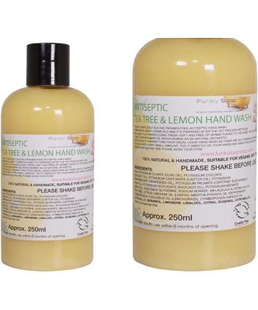  Funky Soap Funky Soap 1 Bottle Lemon & Tea Tree Antiseptic Hand Wash SLS-free 250ml - Buy Online on GoSupps.com