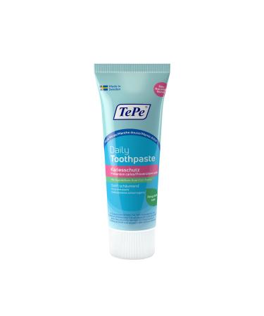 Tepe Daily toothpaste mildly mint taste gentle toothpaste for everyday use and with age -appropriate fluoride content for caries prevention 75 ml (1 Pack) - Buy Online on GoSupps.com