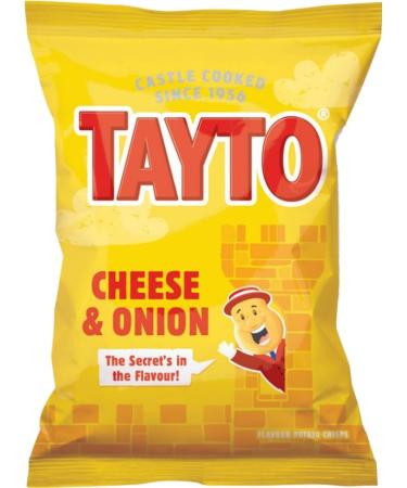 Tayto 4 Packs Assorted Crisp Cheese and Onion Pickled Onion Whuster Sauce Prawn Cocktail (4 x 65g) - Buy Online on GoSupps.com