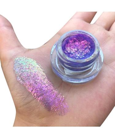 SZDYM High Pigment Chameleon Cream Eyeshadow Multichrome Duochrome Flakes Cream Intense Color Shifting Creamy Sparkle Metallic Long-Lasting Multi-Reflective Finishes Eyeshadow Makeup (09)