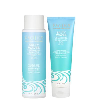 Pacifica Beauty Salty Waves Texturizing Shampoo + Salty Waves Texturizing Conditioner | For All Hair Types | Perfect and Effortless Beach Hair | 100% Vegan & Cruelty Free | Sulfate + Paraben Free Shampoo + Conditioner Se... - Buy Online on GoSupps.com