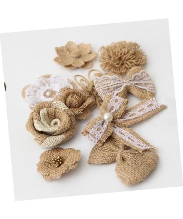 Cabilock 24pcs 1 Set Ornaments DIY Jute Handmade Party Craft Vintage Christmas Floral in Rustic Materials As Shown Medium - Buy Online on GoSupps.com