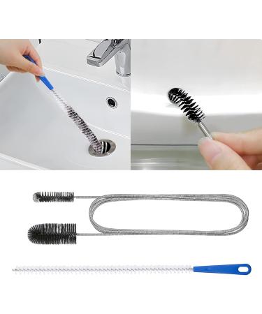 U Shaped Pipe Cleaner Bendable for Deep Cleaning Solve Clogs in Washbasins Sinks Floor Drains Unblocker Tools Set Flexible 61inch Double Ended Nylon Pipe Cleaner Brush and 17inch Sink Unblocker - Buy Online on GoSupps.com