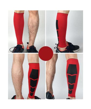 Gemx Calf Compression Sleeve (1 Pair) - XL Red - Ideal for Running, Cycling & Hiking - Buy Online on GoSupps.com