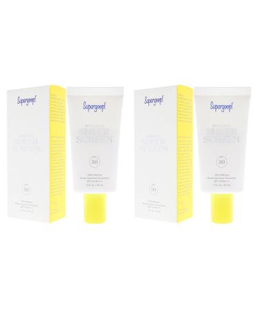 Mineral Sheer Screen SPF 30 by Supergoop for Women - 1.5 oz Sunscreen - Pack of 2 - Buy Online on GoSupps.com