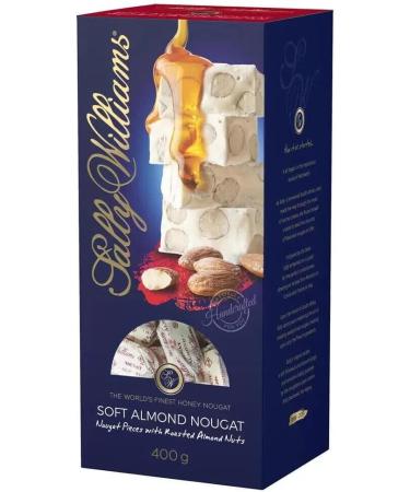 Sally Williams Original Recipe Soft Almond Nougat | Hand Made With The Finest Ingredients | Individually Wrapped | Sweet Exceptional Nougat | 2 x 400g - Buy Online on GoSupps.com