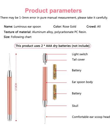 Benkeg Ear Cleaning Ear Cleaner Cleaner Ear Spoon Earpick Baby Ear Cleaning Tool with Magnifier Two Spoons Gift - Buy Online on GoSupps.com