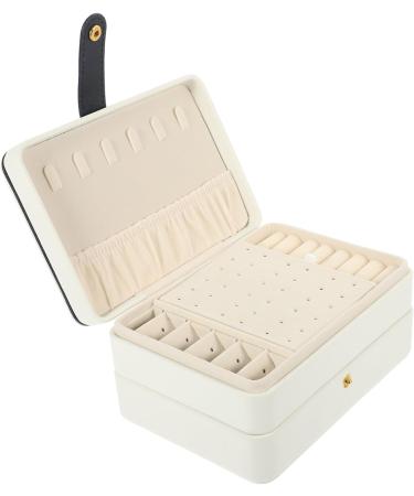 Zerodeko 4pcs Multi-layer Jewelry Box Portable Jewelry Case Travel Handbag Storage Travel Ring Horse Mirror Jewelry Boxes Jewelry Organizer Portable Miss Large Trinket Box Pu Leather White 16.5X11.5X8.2CMx4pcs Whitex4pcs - Buy Online on GoSupps.com