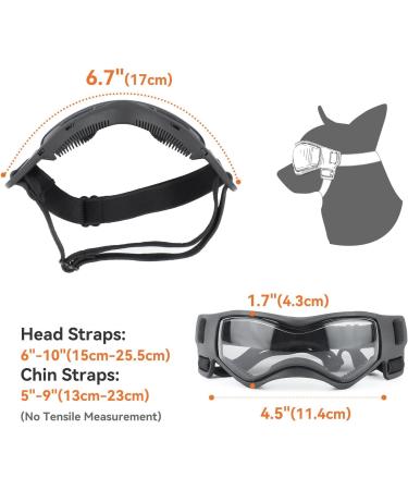 Buy Namsan Dog Glasses for Small Dogs - UV Protection Adjustable Windproof Motorcycle Sunglasses - Black - Buy Online on GoSupps.com