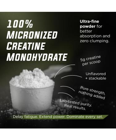 Gade Nutrition Creatine Monohydrate Powder 300g | 5000mg Per Serving | 60 Days Supply | Unflavored Micronized Pure Made in The USA 10.5 Ounce (Pack of 1) - Buy Online on GoSupps.com