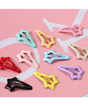Daycount 10pcs Colorful Stars Duckbill Hair Clips for Ladies, Teens, Girls - Hair Salon Hairpins (Random Color) - Buy Online on GoSupps.com