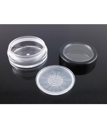 Yueton 10pcs Black Edge Open Window 10g Empty Clear Plastic Powder Compact Cosmetic Containers - Buy Online on GoSupps.com